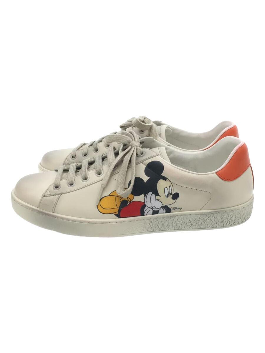 GUCCI◆×Disney/ローカットスニーカー/UK7/BEG/レザー/603697/ヴィンテージ加工