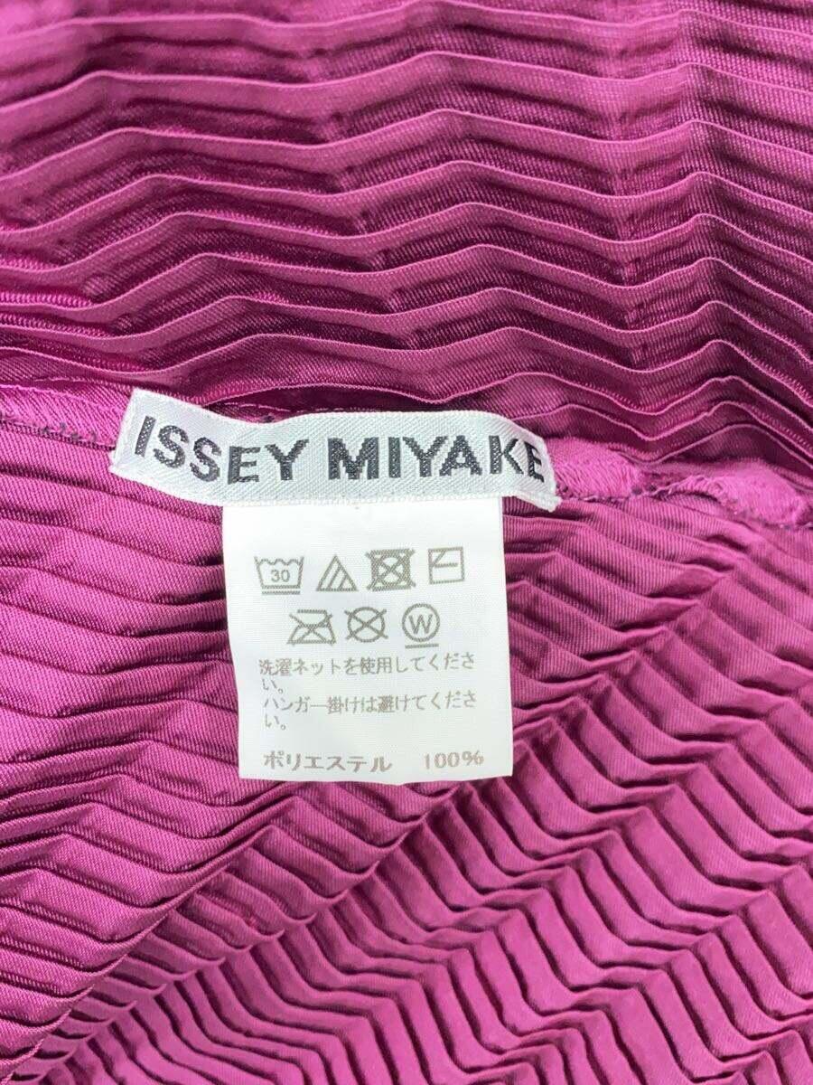 ISSEY MIYAKE◆CROSS PLEATED HI-NECK JACKET/2/ポリエステル/パープル/IM73FD131_画像3