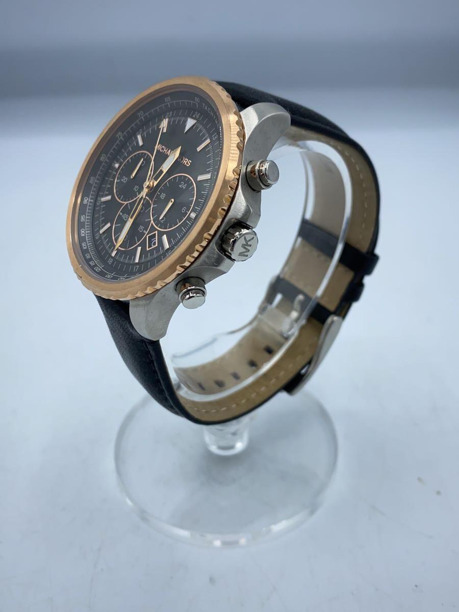 MICHAEL KORS◆腕時計/アナログ/-/BLK/BLK/ーー_画像2