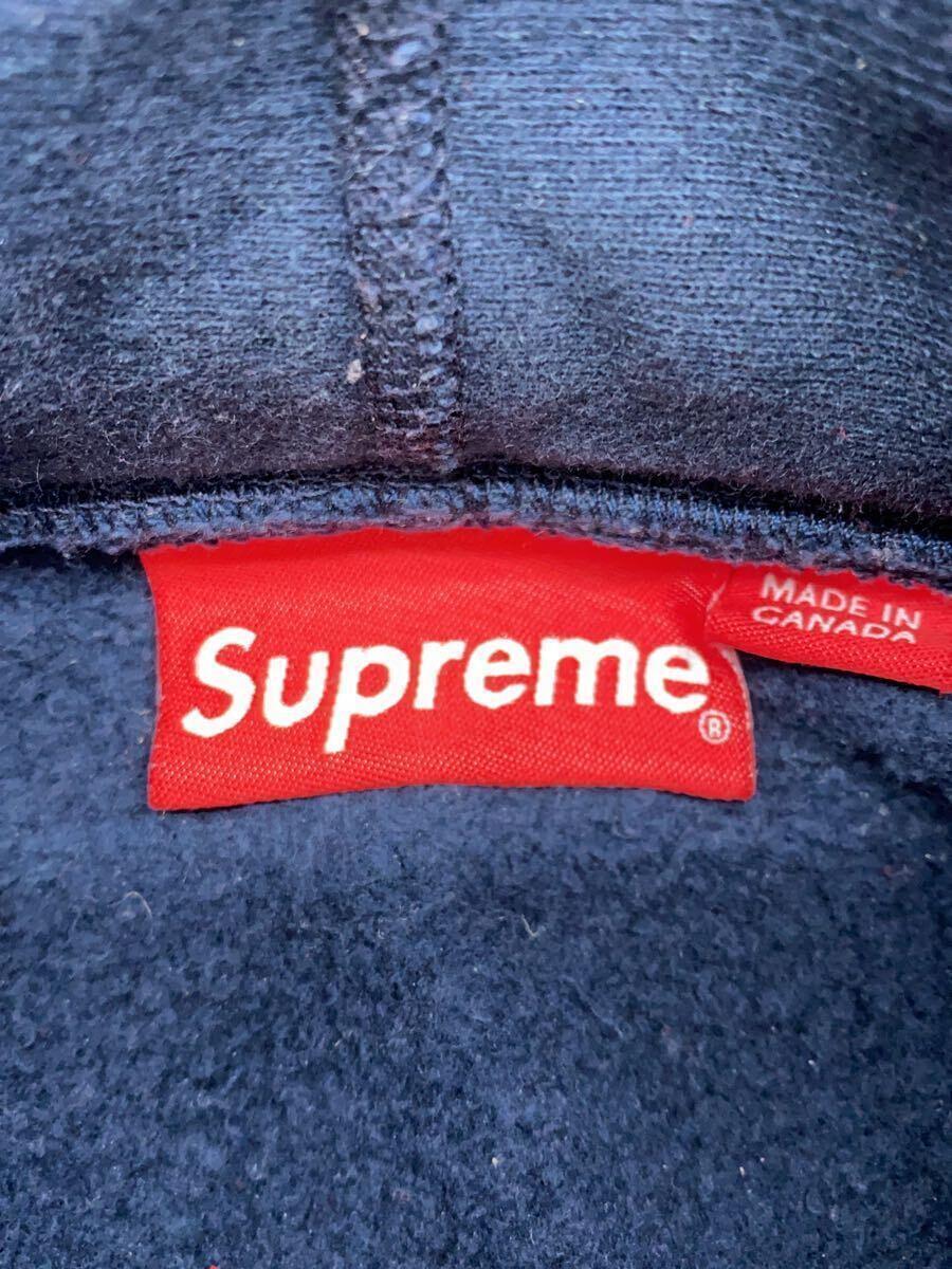 Supreme◆Box Logo Hooded Sweatshirt/パーカー/M/コットン/NVY/無地_画像3
