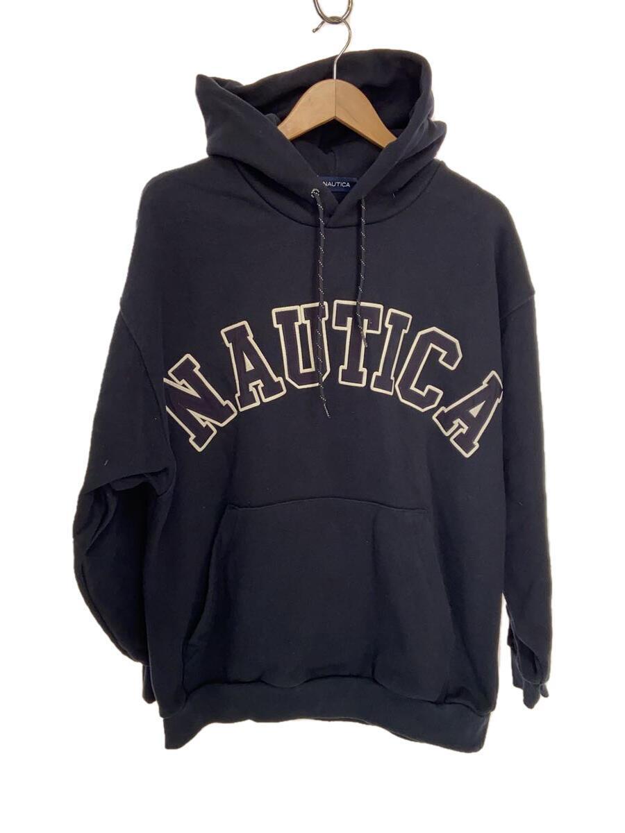 NAUTICA◆Arch Logo Sweat Hoodie/パーカー/M/コットン/NVY/223-1249_画像1