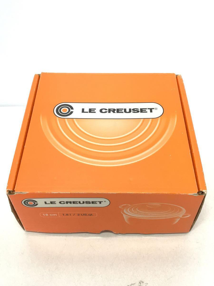 LE CREUSET◆鍋/サイズ:18cm/オレンジ/ココットロンド20cm_画像6