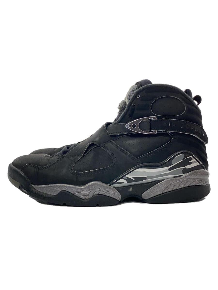 NIKE◆AIR JORDAN 8 RETRO/エアジョーダンレトロ/ブラック/305381-003/27cm/BLK