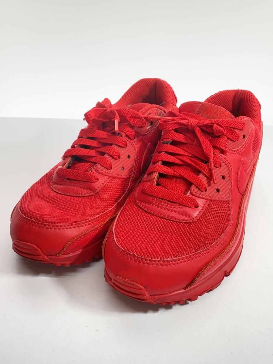 NIKE◆全体的な薄汚れ/AIR MAX 90/ローカットスニーカー/25.5cm/RED/CZ7918-600_画像2