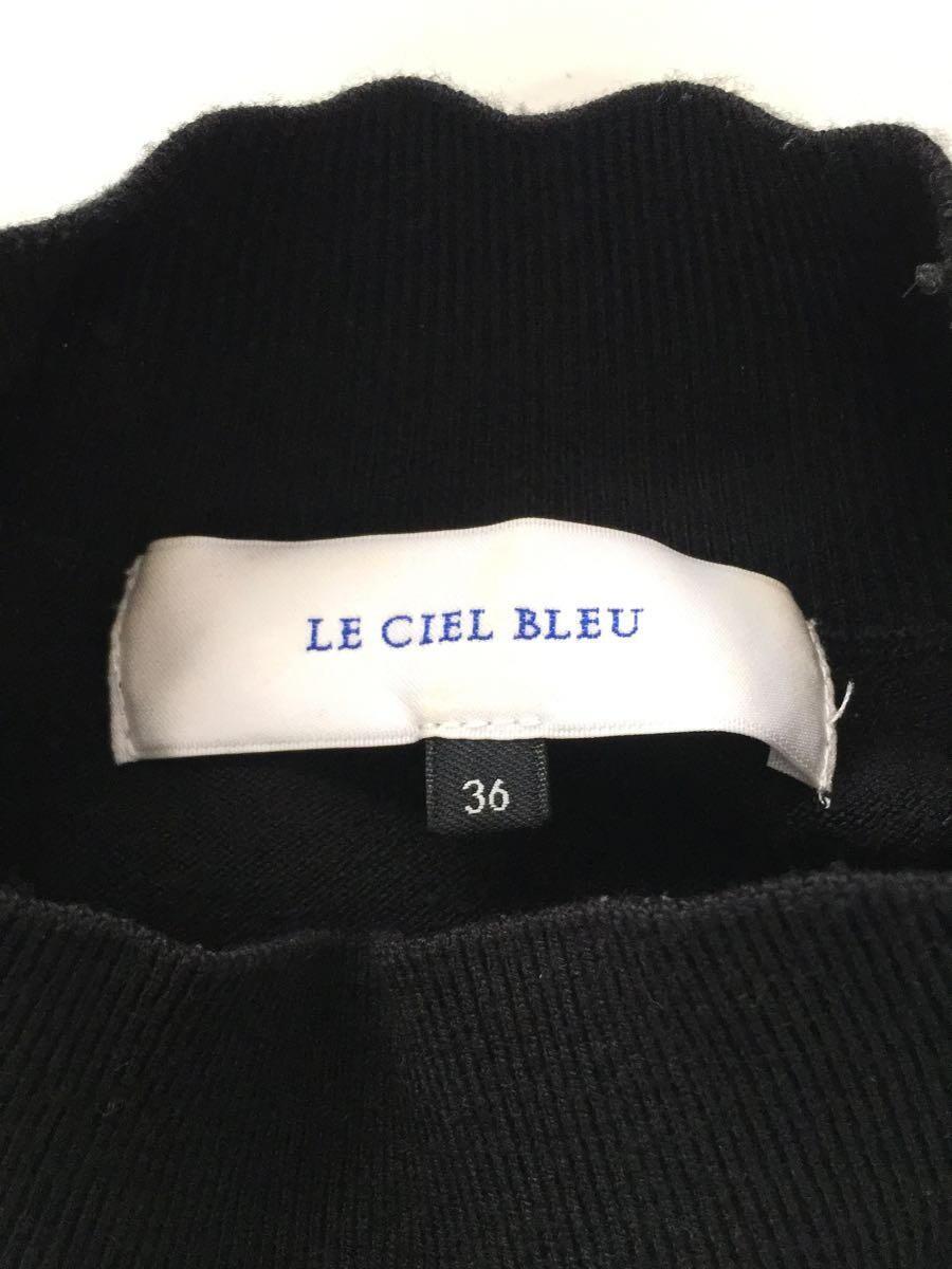 LE CIEL BLEU◆button knit dress/ワンピース/36/レーヨン/BLK/無地_画像3