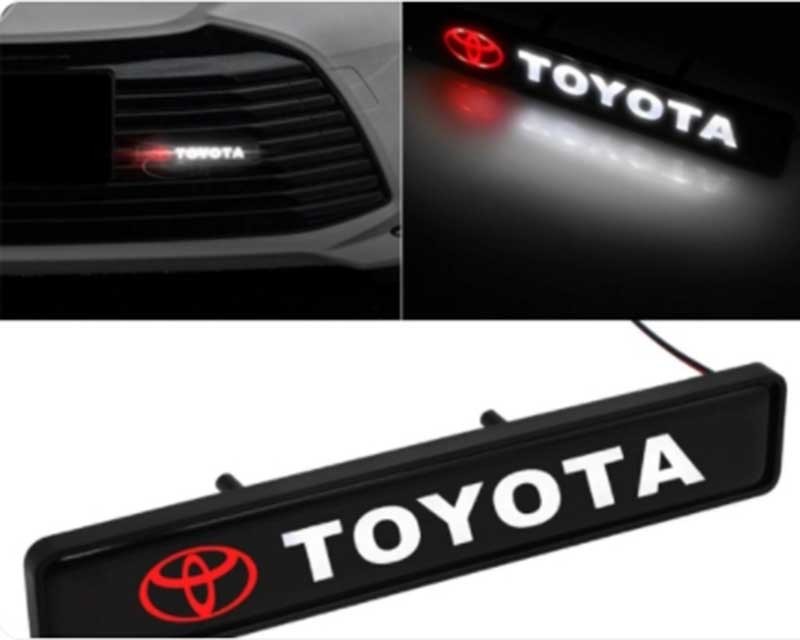 TOYOTA 光る LED フロント エンブレム スープラ トヨタ86 C-HR カローラ プリウス マークX クラウン ヤリスクロス ライズ アクア ハリアー _画像4