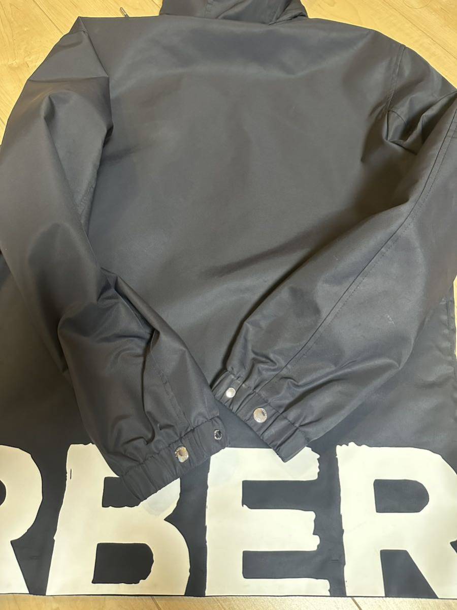 バーバリー BURBERRY ジャケット メンズ フード付き ロゴ ジップアップ ブルゾン ブラック フード ジャケット　Ｍサイズ_画像10