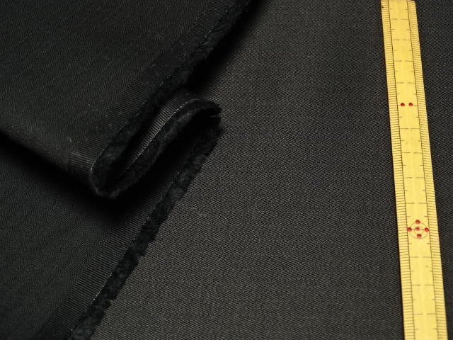 綿100 fashionクロス ヘリンボーン やや薄～中間 ソフト 黒 10m_画像2