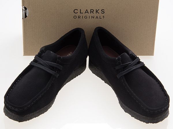 新品/CLARKS/クラークス/WALLABEE/ワラビー/BLACK SUEDE/ブラック スエード/女性用/26155522/24.5cm_画像1