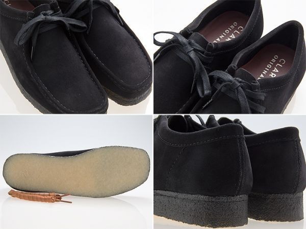 新品/CLARKS ORIGINALS/クラークス オリジナルズ/WALLABEE/ワラビー/BLACK SUEDE/ブラック スエード/黒/26155519/27.0cm_画像3