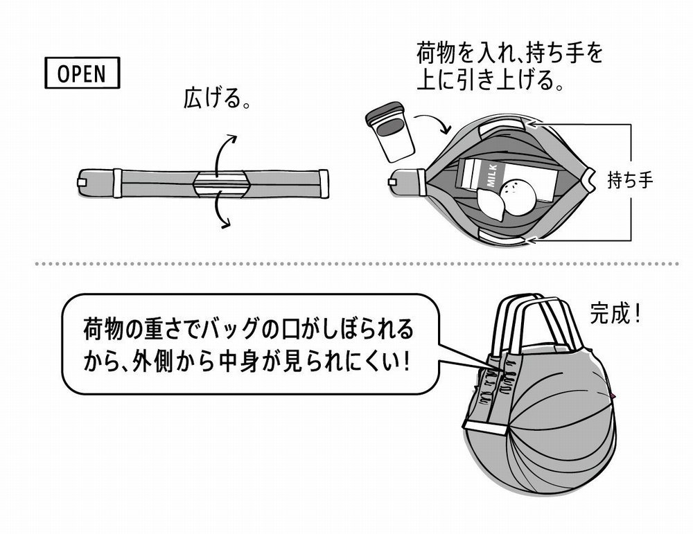 【VAPS_1】マーナ Shupatto シュパット コンパクトバッグ M レッド 送込_画像3