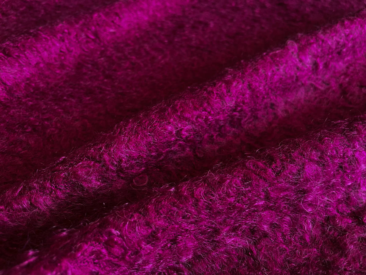 [Sale]1M wool 20*J779mo hair . loop jersey - knitted mazenda pink ( width 130cm)
