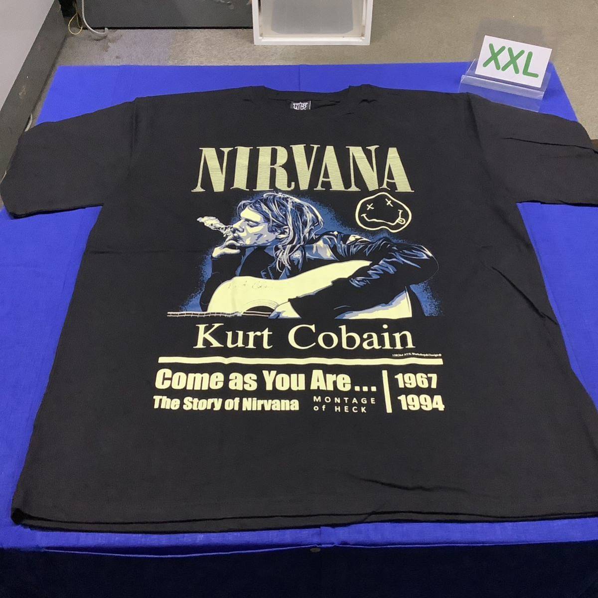 SR2D1. バンドデザインTシャツ　XXLサイズ　NIRVANA ⑦ ニルヴァーナ　Kurt Cobain カートコバーン
