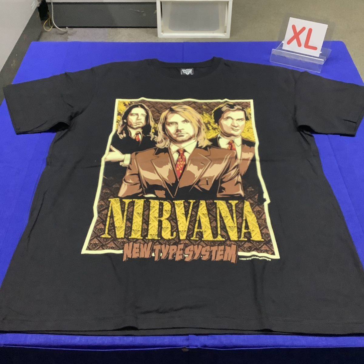 SR2C1. バンドデザインTシャツ　XLサイズ　NIRVANA ② ニルヴァーナ　黒