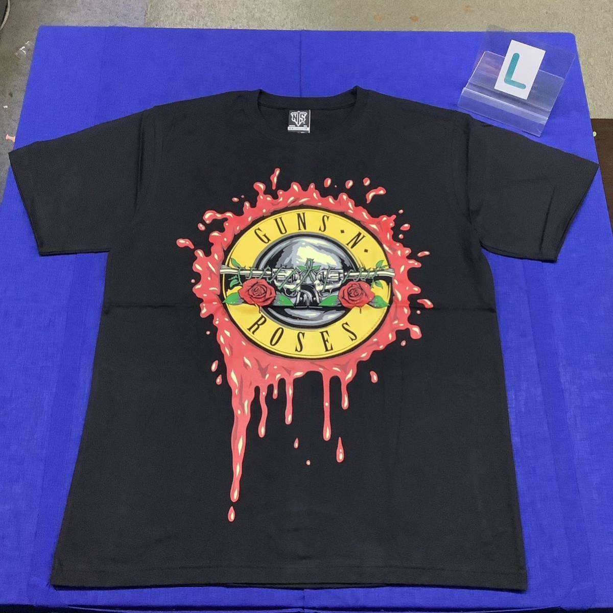 SR2B1. バンドデザインTシャツ Lサイズ GUNS N’ ROSES 17 ガンズアンドローゼズ GNR 半袖 黒の画像1