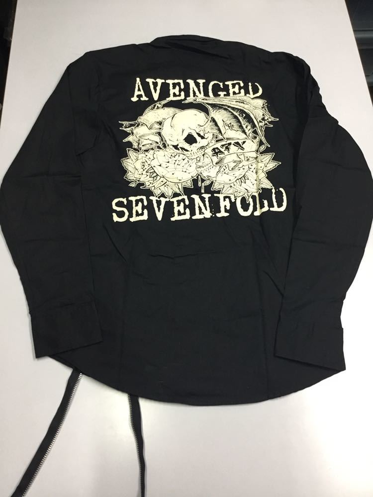 CCD1B♪ 両面プリントバンドデザイン長袖シャツ アヴェンジドセヴンフォールド Mサイズ AVENGED SEVENFOLD