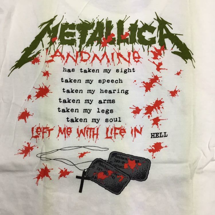 SR4B1♪ 両面プリントバンドデザイン半袖Tシャツ メタリカ ④ Lサイズ METALLICA