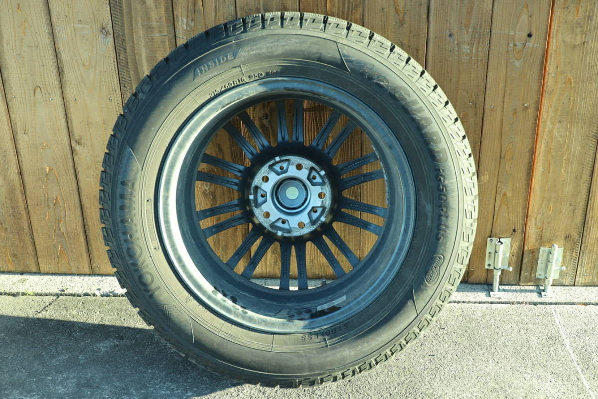 （C34）3か月のみ使用 バリ溝 YOKOHAMA iceGUARD iG50 PLUS スタッドレスタイヤ 4本セット 215/60R18 VELVAホイール トヨタ 国産車 委託品_画像8