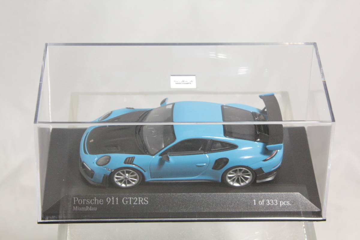 MINICHAMPS 1/43 ポルシェ 911 GT2 RS ( 991.2 ) blue / silver wheel_画像2