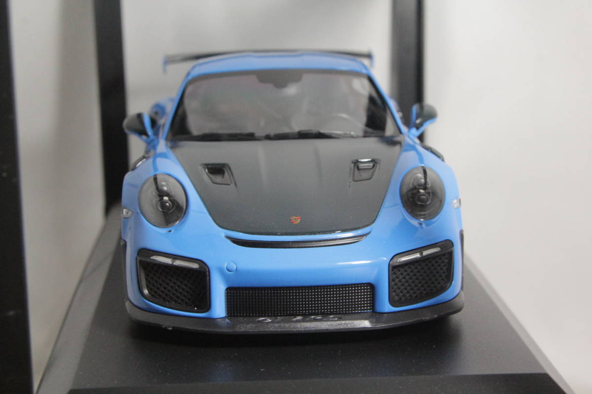 MINICHAMPS 1/18 ポルシェ 911 ( 991.2 ) GT2 RS 2018 BLUE WITH BLACK WHEELS_画像4