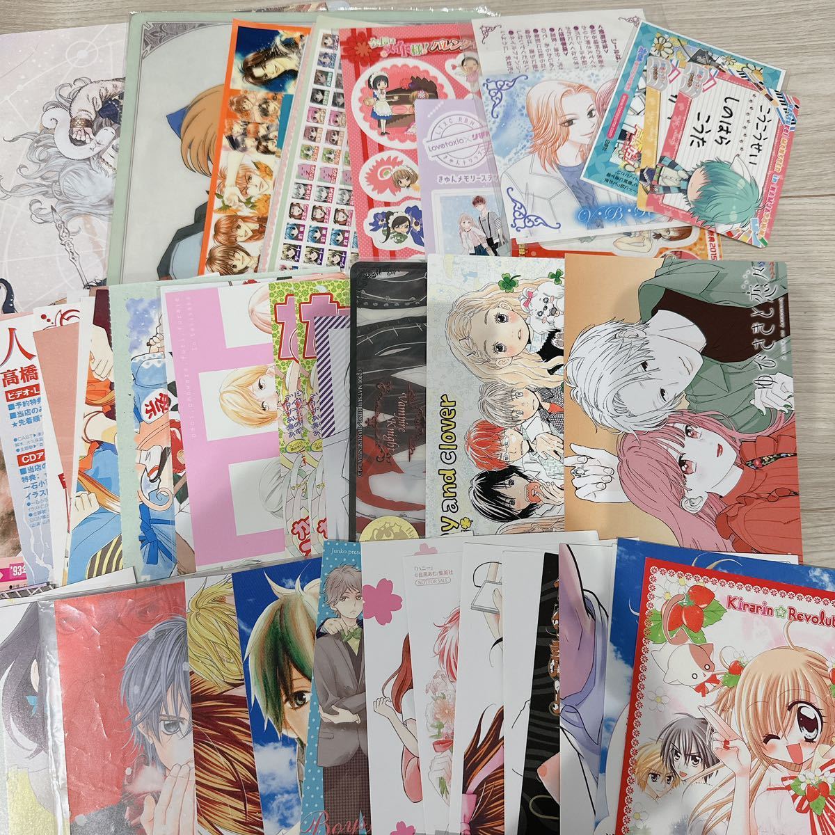 ☆超大量☆ 少女漫画系 ポストカード イラストカード シール まとめ売り 紙類 安野モヨコ マーガレット りぼん ちゃお なかよし 非売品_画像2