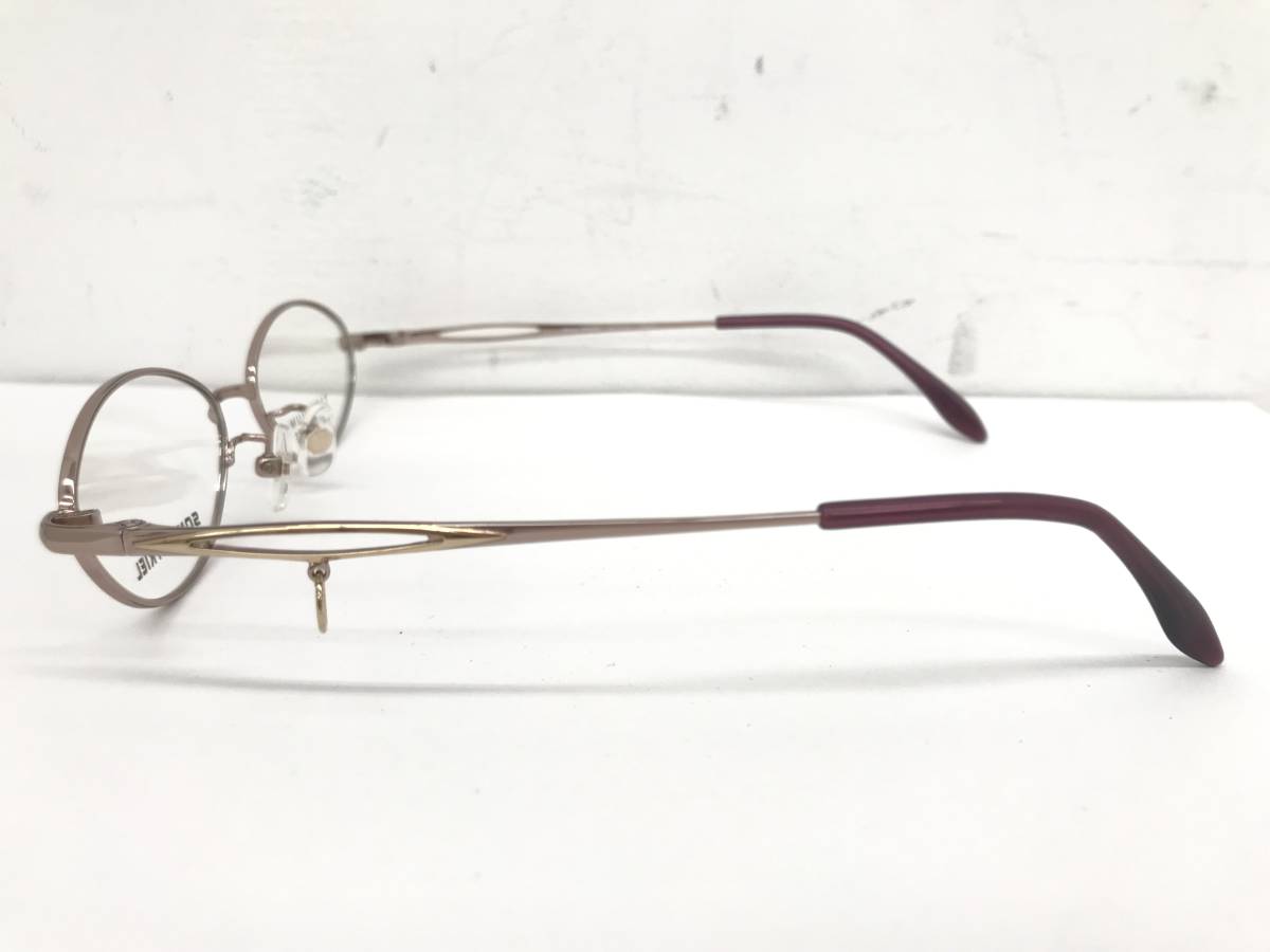 8K-120 新品 未使用 眼鏡 メガネフレーム SONIA RYKIEL 国産 日本製 オーバル Ti-P フルリム シンプル ソニアリキエル 女性 男性 レディー_画像3