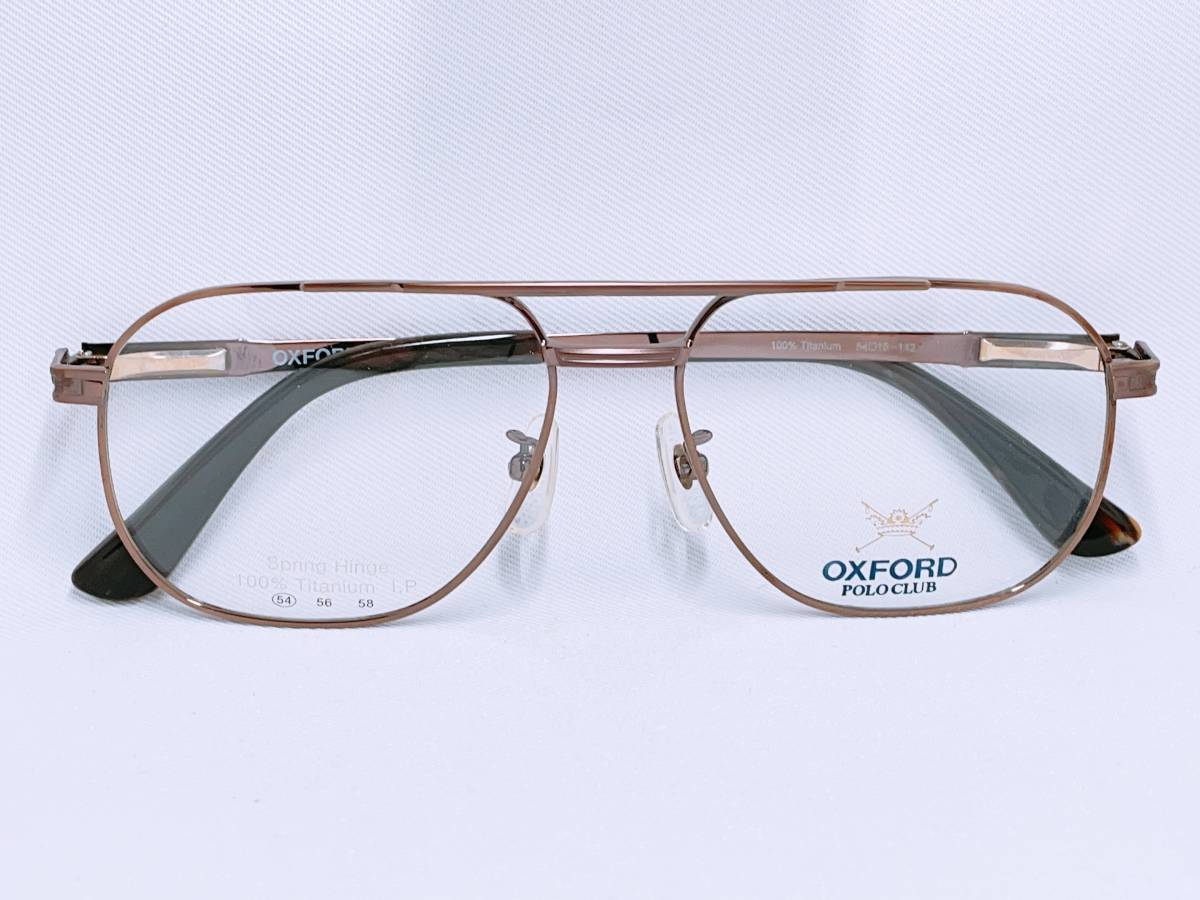 B56 メガネ メガネフレーム 眼鏡 OXFORD オクスフォード ブランド チタン ダブルブリッジ 20g レディース 女性 メンズ 男性 シンプル_画像9