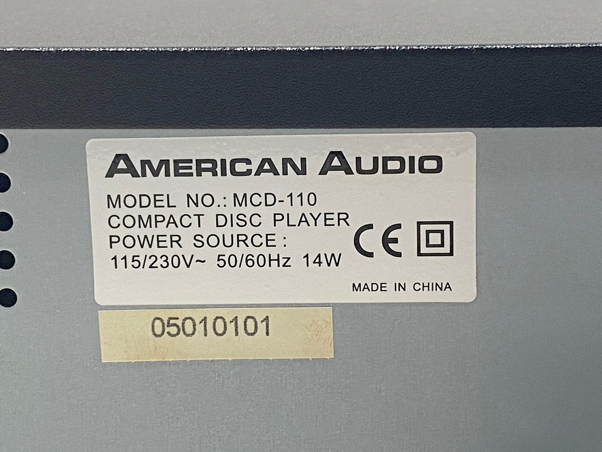 《2312-95》AMERICAN AUDIO アメリカンオーディオ MCD-110 CDプレイヤー_画像8