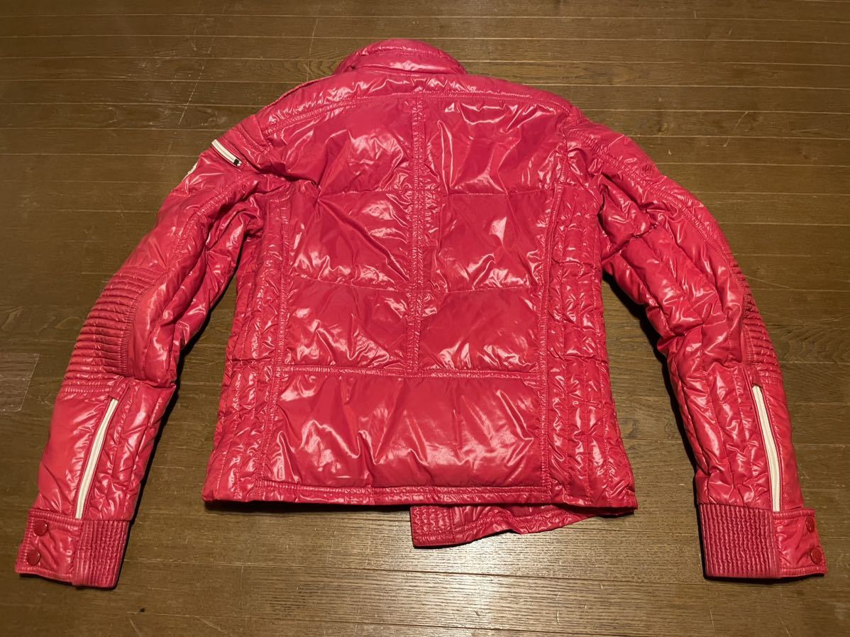 超希少品 程度良好 Moncler シングルライダース BUFFALO レッド 赤 サイズ1 _画像3