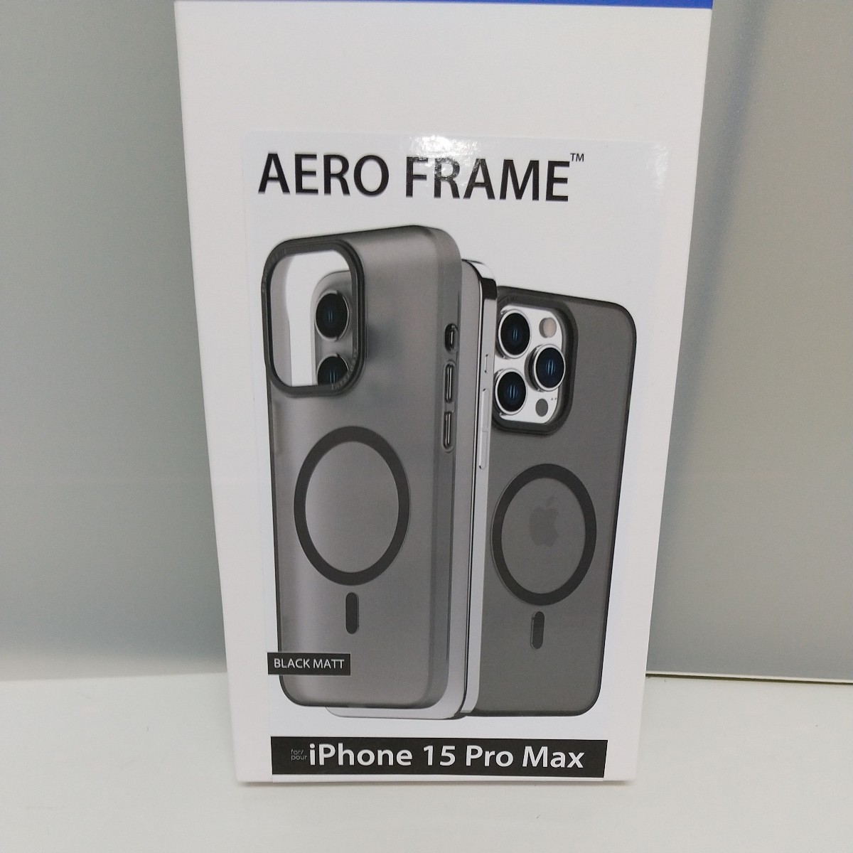 y120610fm araree iPhone 15 Pro Max 用 ケース magsafe対応 スマホケース AERO FRAME ブラックマット_画像6