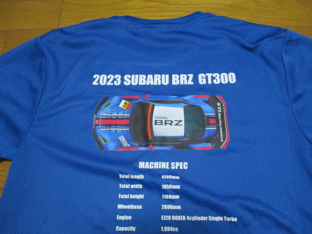 激レア　SUBARU　BRZ　GT300　Tシャツ　Lサイズ　速乾　STI　スバル_画像7