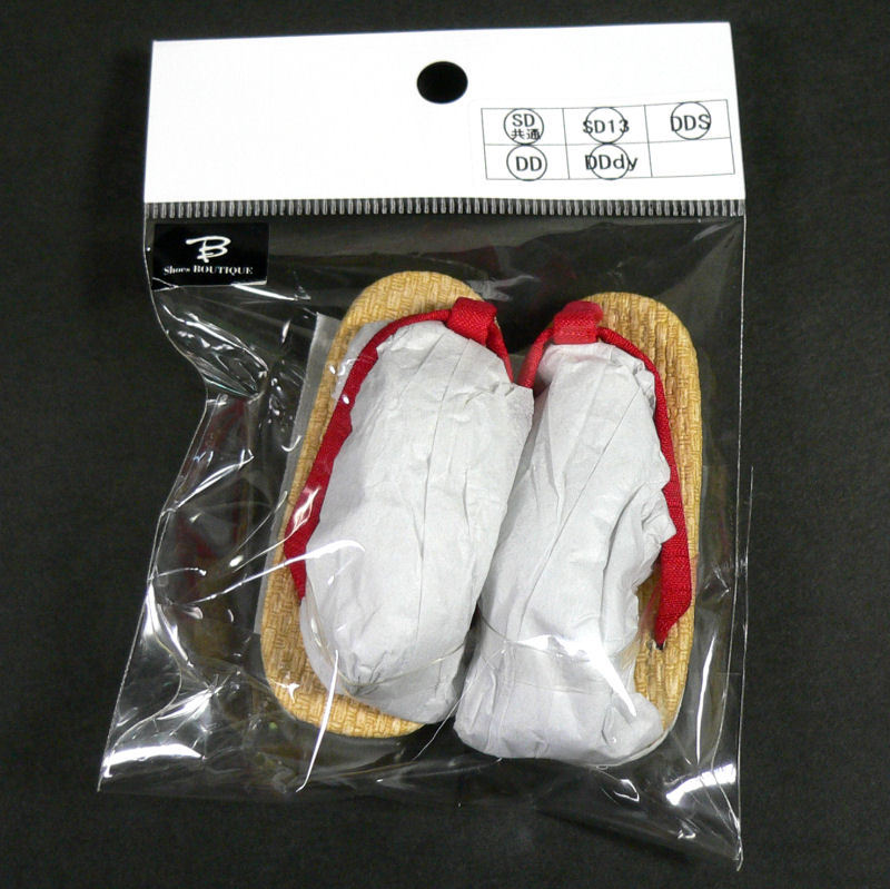 SB-SD-180　草履 (赤) ぞうり　シューズブティック　1/3 ドール履物　Volks　Doll Footwear　Zori Sandals RED　DD DDS DDdy SD SD13_画像1