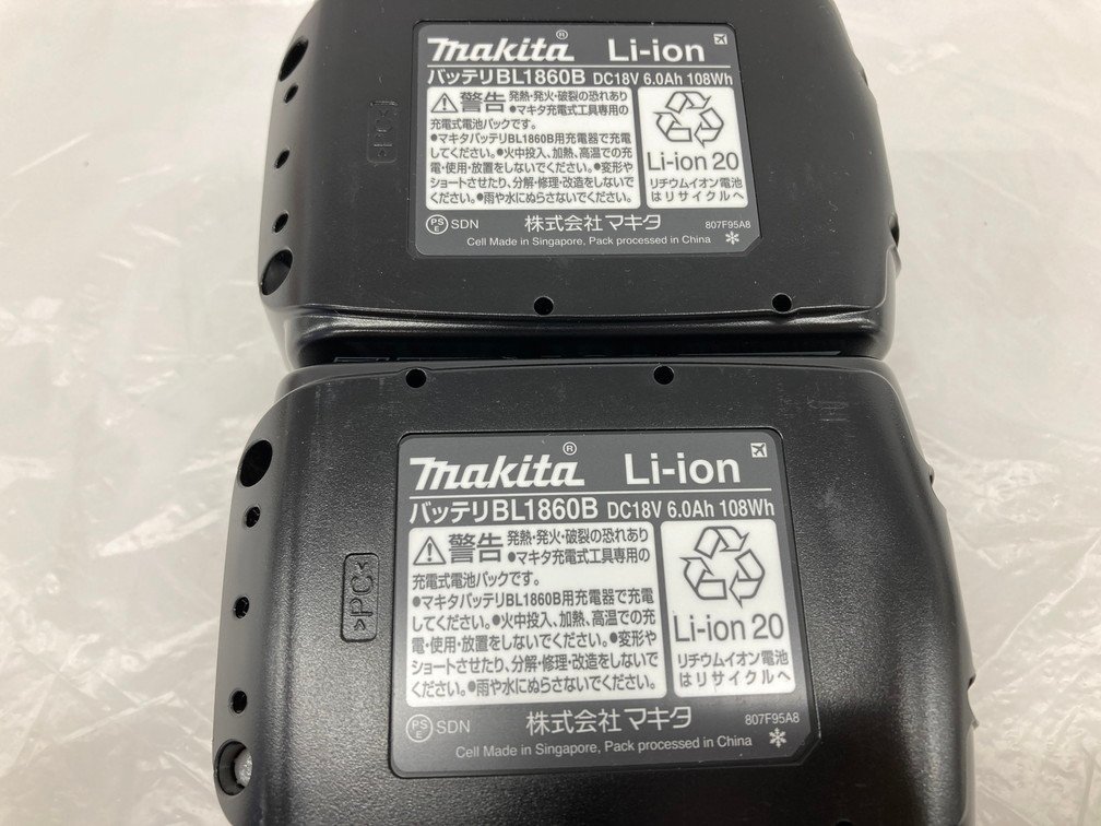 makita　マキタ　リチウムイオンバッテリー　BL1860B　２点セット【BKBB8043】_画像6