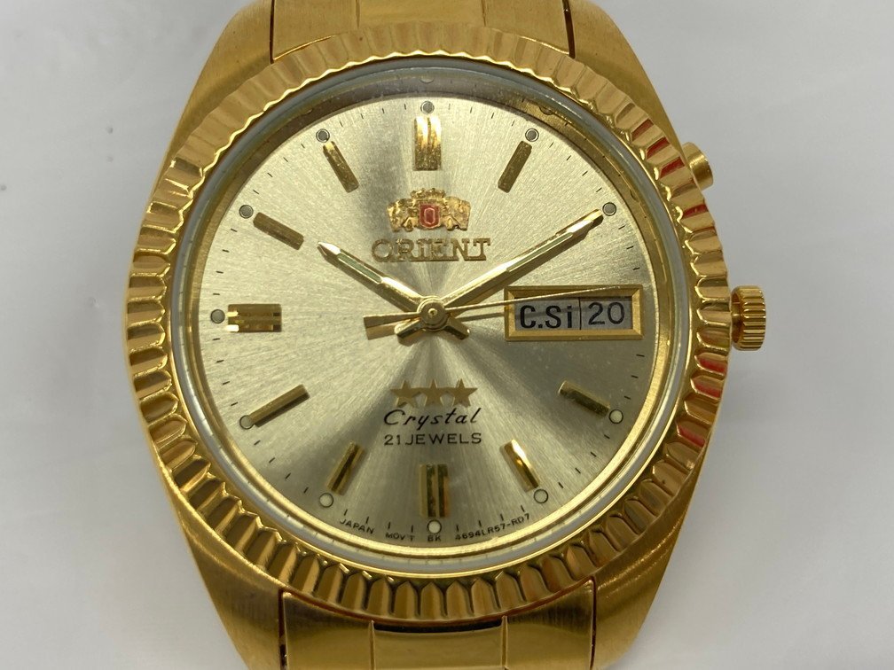 ORIENT オリエント　腕時計　Crystal　21JEWELS　SS　469GR5-7A　自動巻き　カレンダーあり【BLAA7012】_画像1