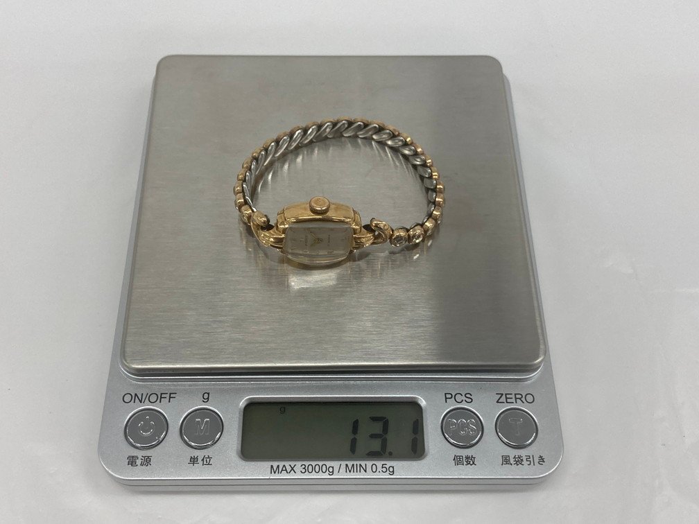 PIERCE ピアース レディース 腕時計 18K 0.75C 総重量13.1g 不動品【BLAE7025】_画像8