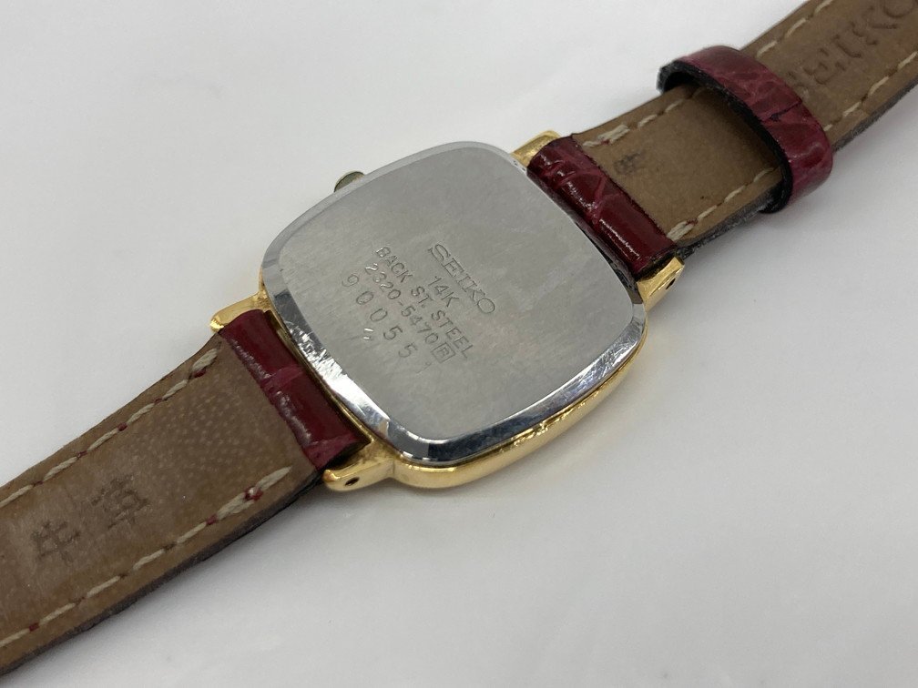 SEIKO セイコー 腕時計 クオーツ 稼働品 14K 12.6g 900551【BLAH7059】_画像5