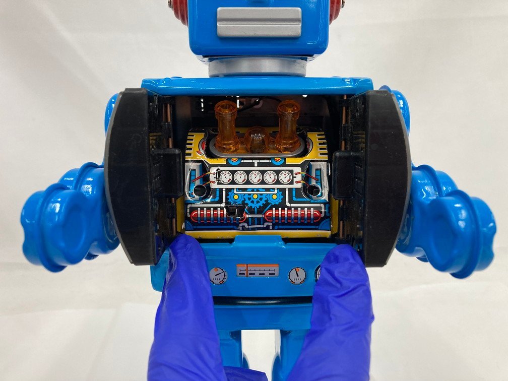 メタルハウス　ブリキ玩具　Start Strider Robot　ブルー　箱入り【BLAYA002】_画像8