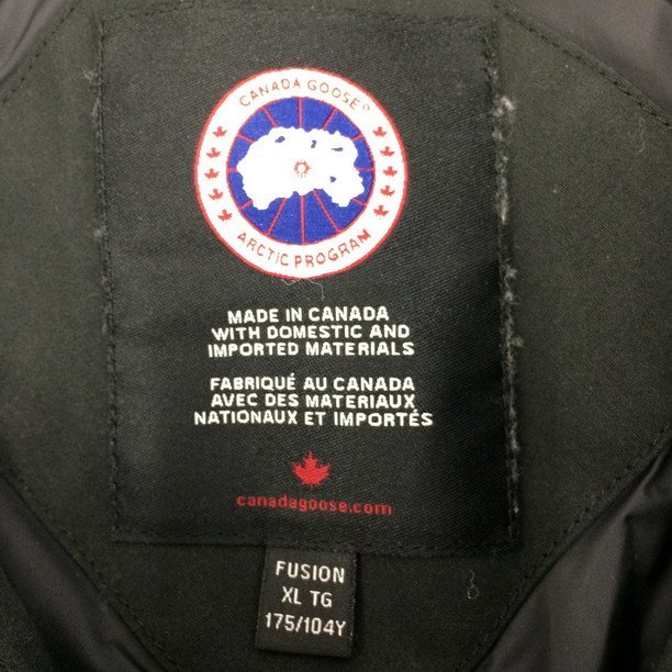 CANADA GOOSE　カナダグース　ダウンジャケット　黒　FUSION　サイズXL　TG 175/104Y【BKBB5053】_画像4