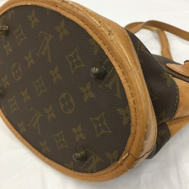 LOUIS VUITTON ルイヴィトン プチバケット PM ショルダーバッグ バケツ型 トートバッグ モノグラム ブラウン M42238【BLAA5051】_画像5