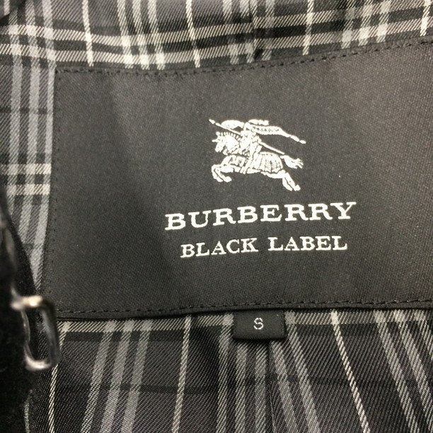 BURBERRY BLACK LABEL　バーバリーブラックレーベル　コート　サイズS　ベルト付き　黒【BLAN5055】_画像4