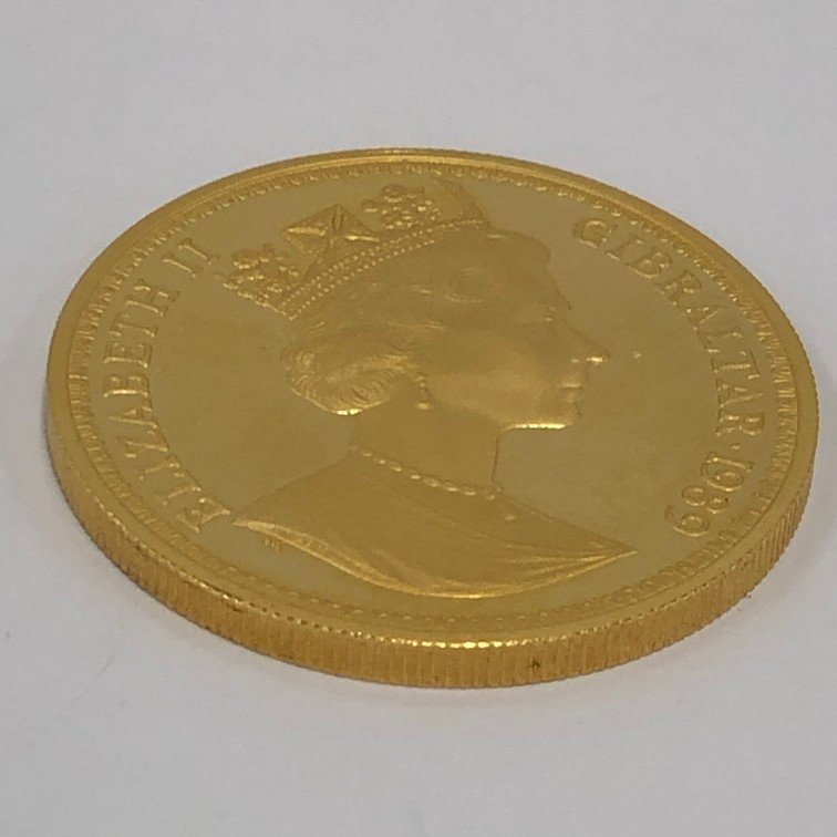 K22　ジブラルタル　ウナとライオン金貨　1989　総重量40.0g【BKBC6055】_画像3