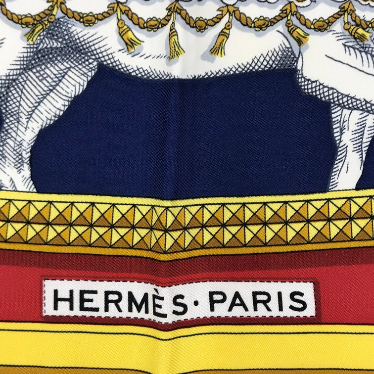 HERMES エルメス カレ90 GRAND APPARAT 盛装の馬 スカーフ【BLAB5013】_画像6