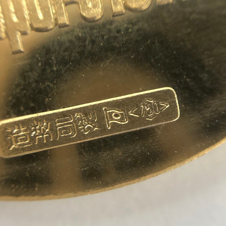 K18　札幌オリンピック冬季大会記念　金メダル　750刻印　総重量26.8g【BLAE6063】_画像4