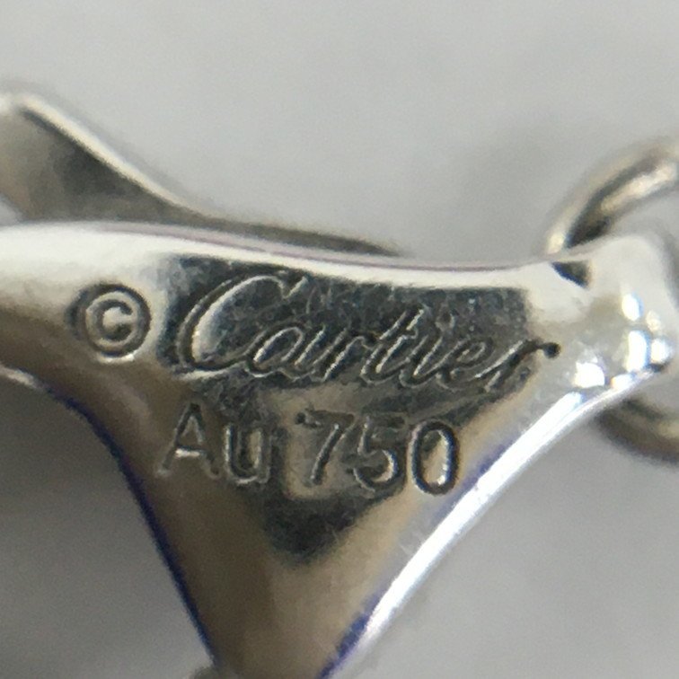 Cartier カルティエ 750 0.27ct BPZ338 1P ダイヤ ネックレス 3.0ｇ 証明書・箱付き【BLAC6007】_画像6