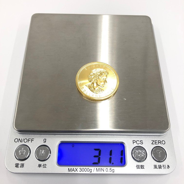 K24 純金 メイプルリーフ金貨 1オンス 31.1g【BLAV6004】_画像9