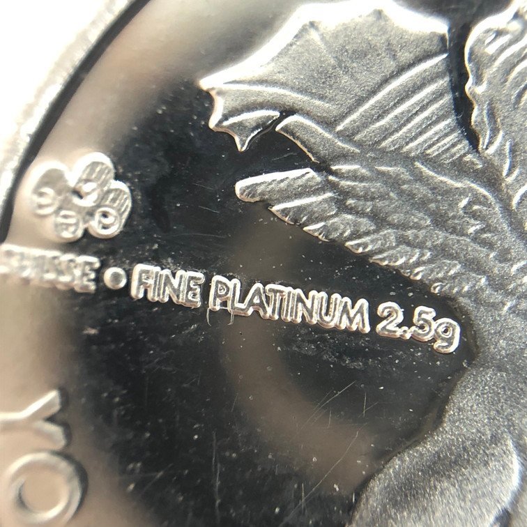 Pt1000　純プラチナメダル　スイス　エンジェル　総重量2.5g【BLAU6045】_画像4