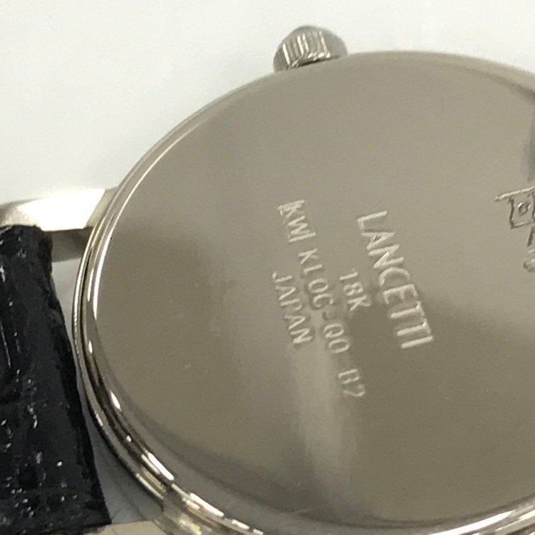 LANCETTI　ランチェッティ　腕時計　18K刻印　KLOC-QO B2　クオーツ　総重量16.9g　不動品【BLBA2007】_画像8
