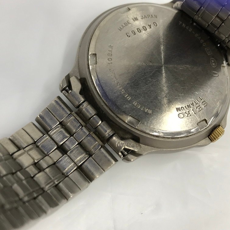 SEIKO TITANIUM セイコー チタニウム　7N42-8A60 不動【BLBA5023】_画像9