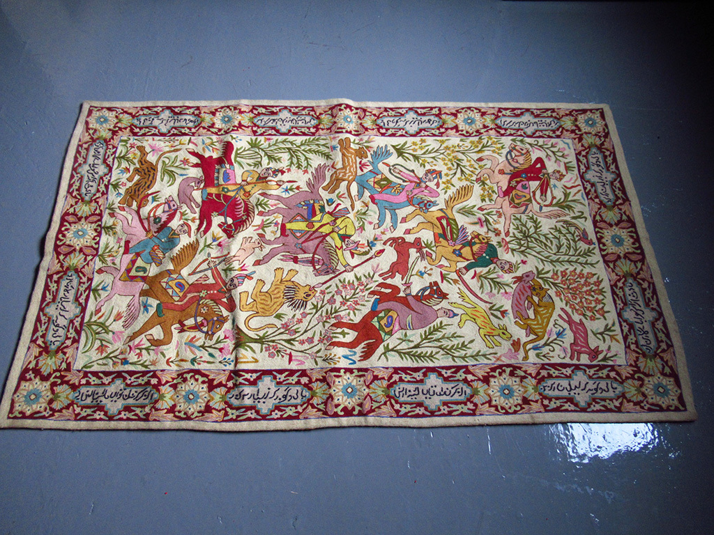 アンティーク ペルシャ絨毯 マジック カーペット 美術工芸品 150x90cm_画像1