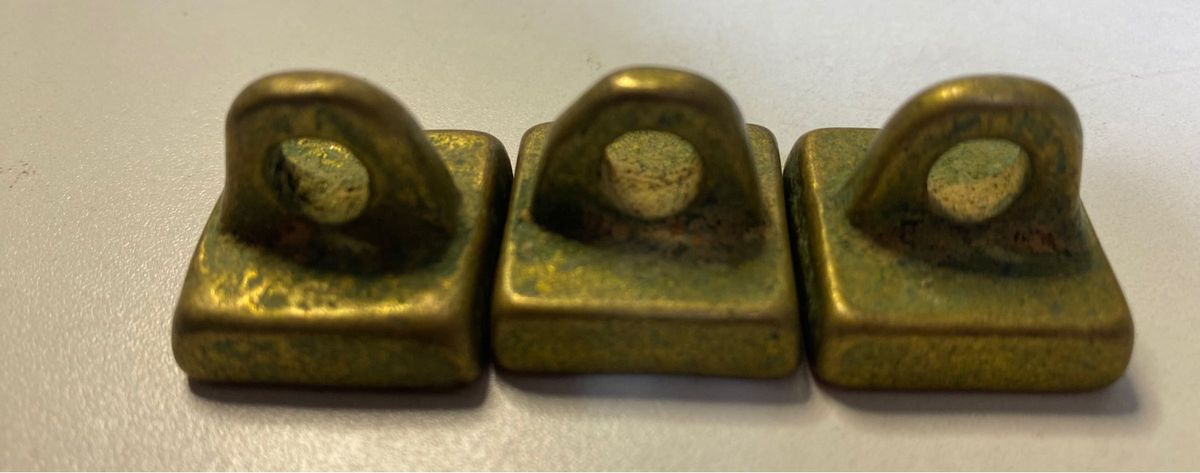 古銅古印 銅印、糸印、穴あき銅印根付け3点セット